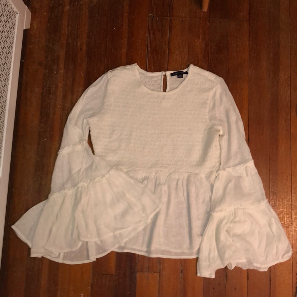 White flowy top